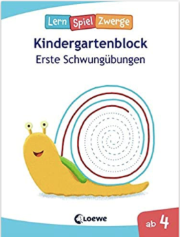 Loewe LernSpielZwerge Kindergartenblock ab 4 Jahren, Erste Schwungübungen