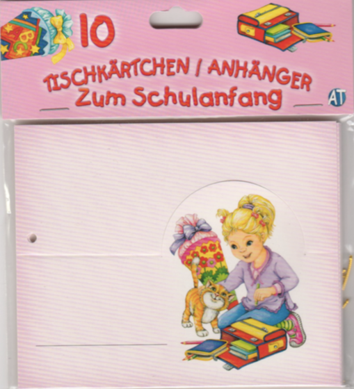 Edition Trötsch Tischkarten Zum Schulanfang - Mädchen
