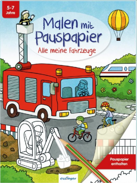 Malen mit Pauspapier: Alle meine Fahrzeuge ab 5 Jahren