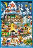 Korsch Papier-Adventskalender Nostalgie mit Glimmer A4 - Teddys
