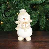 Goldbach  Poly-Schneemann mit Geschenk 8 x 8 x 15 cm