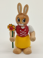 SIGRO Deko-Holzhasen, Material: Holz, Farbe: bunt, Maße: 7 x 3,5 x 3 cm, aus der Vogtland-Souvenir-Kollektion  -  Motiv 1