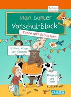 Dieser bunte Block ist randvoll mit abwechslungsreichen Aufgaben, die bei der spielerischen Annäherung an die ersten Unterrichtsthemen helfen. Dabei fördern sie die Kreativität sowie das Selbst- und Umweltbewusstsein. Mit dem Lösungsteil hinten im Block lassen sich die Ergebnisse einfach überprüfen.&nbsp;

Gegenstände zählen und erste Rechenübungen
Buchstaben schreiben, Reime und Anlaute erkennen
Formen, Farben, Umwelt und Kreativität entdecken
mit Memo-Spiel zum Ausschneiden
Ein kreativer Lernbegleiter für