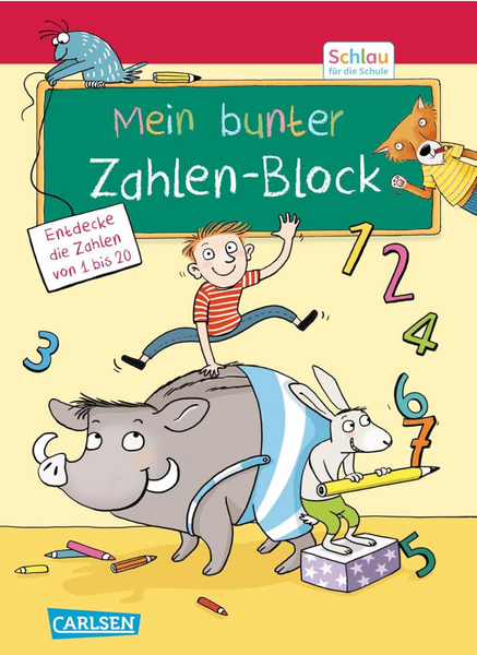 www.carlsen.de

Schlau für die Schule mit den ersten Zahlen
Dieser bunte Vorschulblock ist randvoll mit abwechslungsreichen Übungen, Rätseln, Aufgaben und Suchbildern zu den Zahlen von 1 bis 20. Das Erkennen, Schreiben und Zählen wird geübt und auch allererste Rechenaufgaben können gelöst werden. Mit dem Lösungsteil hinten im Block lassen sich die Ergebnisse einfach überprüfen.&nbsp;

Ideal für alle Kinder im Vorschulalter, die die Welt der Zahlen entdecken möchten, sowie für Schülerinnen und Schüler der 1.