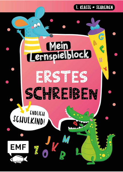 www.emf-verlag.de

Endlich komme ich in die Schule - Erstes Schreiben Endlich ist es soweit - der 1. Schultag ist da! Damit die Freude am Rechnen und Schreiben lernen lange bestehen bleibt, sind die Lernspielblöcke die ideale Begleitung durch das 1. Schuljahr. Die Kinder werden spielerisch an die Themen der 1. Klasse herangeführt. Die Hand-Augen-Koordination wird durch animierende Schreibübungen und lustige Ausmalseiten ebenso gefördert wie die Konzentrationsfähigkeit. Alle Seiten können herausgetrennt werd
