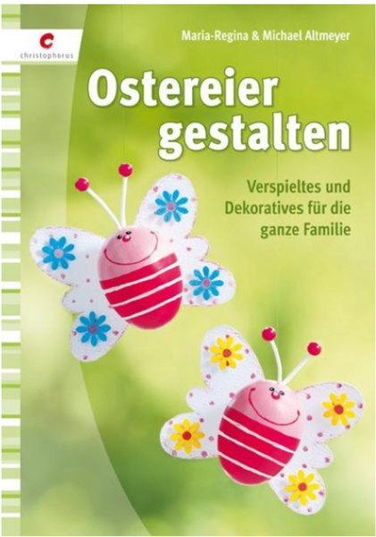 Freuen Sie sich auf ein buntes Eierlei mit der ganzen Familie! Die passenden Techniken zeigen wir hier: Gravieren und Reservieren für die Großen, Fingerdruck und Pustetechnik für die Kleinen. Daneben finden Sie Ideen zu Federn, Filz und Tonkarton, mit denen sich aus einem weißen Eierkopf ein knubbeliges Langohr oder ein liebenswerter Schmetterling zaubern lässt. Am Ende können sich Ihre Kunstwerke sehen lassen: als Strauchanhänger, als Blumenstecker oder als kleiner Besucher auf dem Frühstückstisch. Kein Ei