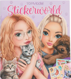 Die tierisch süße Stickerworld von TOPModel: Die 20 liebevoll illustrierten Innenseiten kann man mit 3 Doppelseiten voller niedlicher Hunde- und Katzensticker mit Leben füllen.