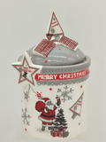 Keramik-Keksdose "Merry Christmas", Material: Keramik, Maße: 10 x 10 x 18 cm