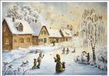 Die Illustratorin Raphaela Berendt hat für diese Adventskalender die weihnachtliche Besinnlichkeit gekonnt in Aquarell festgehalten und lässt so von weißen Weihnachten träumen. Die mit Silberglimmer veredelten Kalender sind damit stimmungsvolle Begleiter durch die Adventszeit.

Adventskalender aus Papier "Weiße Weihnacht", aufwendig koloriert, mit Glimmer, Maße: 21 x 29,7 cm, für kleine und große Advents-Freunde, auch zum Verschenken geeignet (in Folie) - Bekanntschaft auf dem Eis