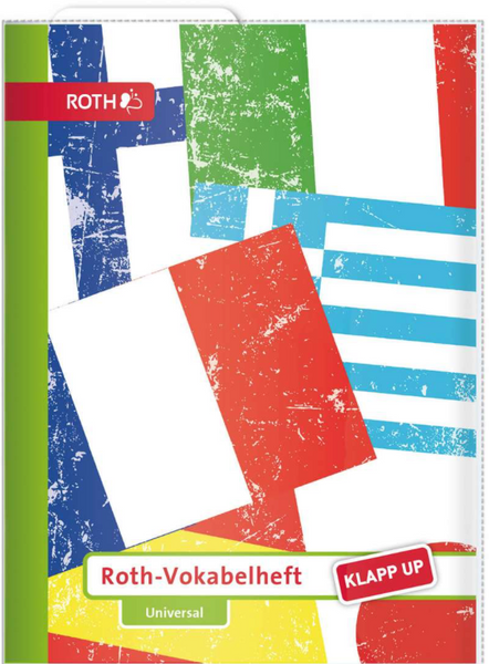 Mit dem neuen Roth-Vokabelheft Klapp-up ist Vokabeln lernen so einfach wie nie! Der Hit sind die zwei verschiebbaren Lernlesezeichen, die in der Hülle integriert sind. Besonders einfach lassen sich gelernte Vokabeln mit den Testkästchen überprüfen und wenn sie in kleine Häppchen aufgeteilt werden. Dazu sind bei diesem neuartigen Vokabelheft die Seiten immer in jeweils 5 kleine Häppchen unterteilt. Besonders knifflige Vokabeln können noch einmal in einem Extrabereich (harte Nüsse) übernommen werden. Diese pr