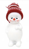 SIGRO Schneemann-Kinder mit Strickmütze - traurig
