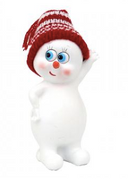 SIGRO Schneemann-Kinder mit Strickmütze - fröhlich