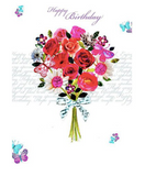 Popshots Studios Glückwunschkarte mit Swarowski Elementen - Geburtstag - Blumenstrauß