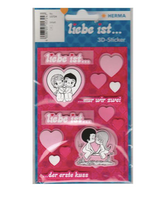 Herma "Liebe ist...." Sticker/Etiketten/Zauberfolie - 3D-Sticker