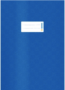 Herma Heftumschlag A4 gedeckt mit Beschriftungsetikett - Blau