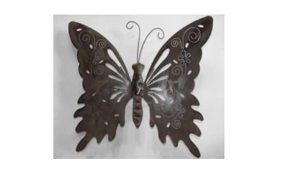 Goldbach Wanddekoration "Schmetterling" aus Metall für Aussen- und Innenbereich, Maße: 42x39 cm