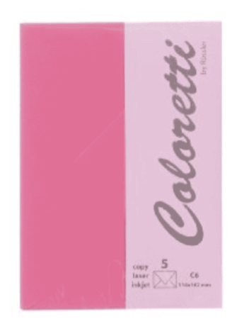 Rössler Coloretti Briefumschläge C6 pink 5 Stück