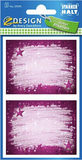 Schuletiketten Motive 4 Sticker 70x63 mm Pink Star