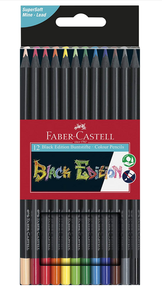 Faber-Castell Buntstifte Black Edition 12 Stück