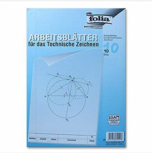 Folia Arbeitsblätter für technisches Zeichnen A4