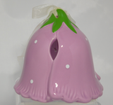 Andrea Design Keramik Blüten-Glocke 12cm - Violett glatt