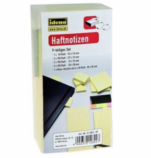 Idena Haftnotizen 9-teiliges Set