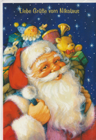 Grußkarte "Nikolaus" 17 x 11,5 cm mit Umschlag  Motiv 2