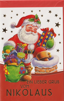 Grußkarte "Nikolaus" 17 x 11,5 cm mit Umschlag  Motiv 3