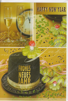Grußkarte " Neujahr" 17 x 11,5 cm mit Umschlag  Motiv 4