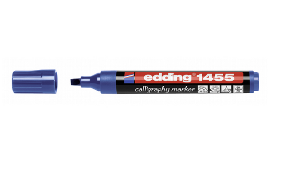 edding1455  Kalligrafiemarker mit flexibler Spitze stahlblau 1-5 mm