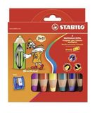 Stabilo Multitalent-Stifte Woody 3in1 6 Stück - 6er Pack mit Spitzer
