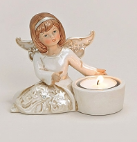 Wurm Engel mit Teelicht-Halter 11 x 10cm - teelicht rechts